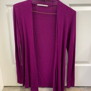 Purple cardigan